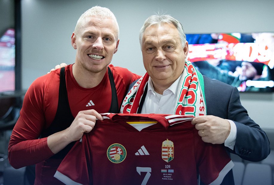 Prvi čovjek Mađarske Viktor Orban i nekadašnji reprezentativac Džudžak, FOTO: Twitter