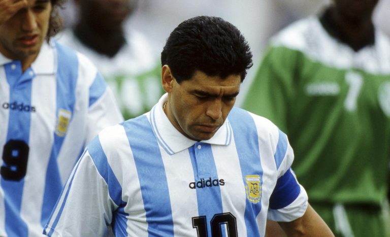 Maradona na Svjetskom prvenstvu 1994. godine u SAD-u, FOTO: Jürgen Fromme/DPA/PIXSELL