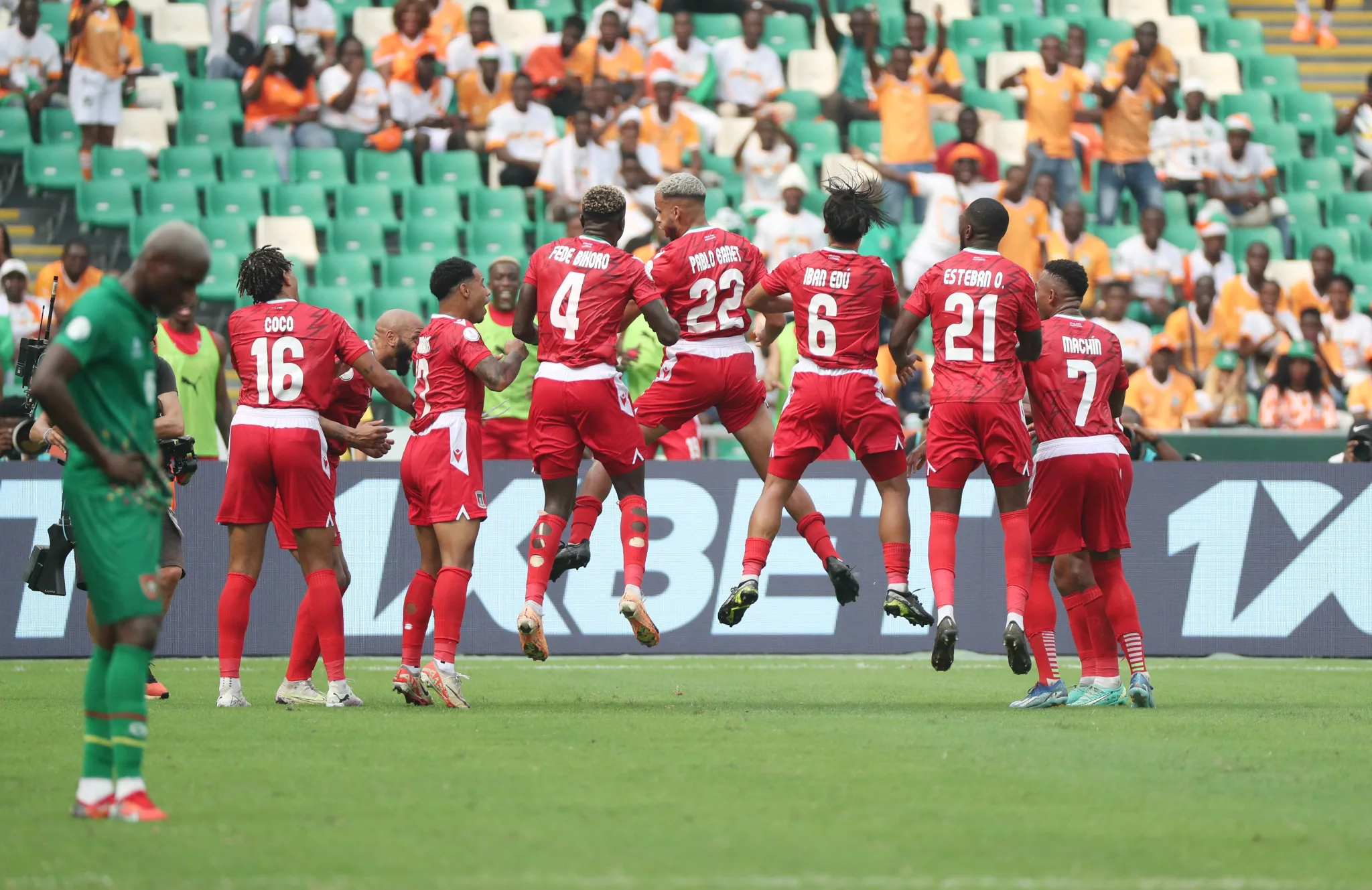Fudbaleri Ekvatorijalne Gvineje slave pobjedu na Afričkom kupu nacija, FOTO: Twitter/CAF