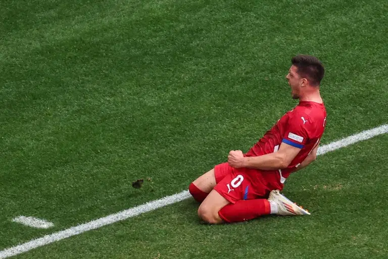 Jović slavi gol u Minhenu, Foto: Daniel Karmann/DPA/PIXSELL