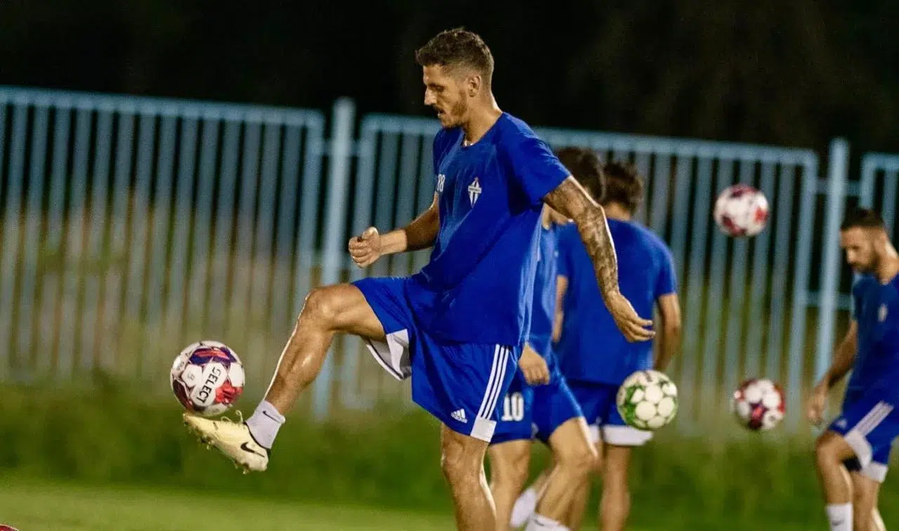 Jovetić na treningu Plavih, Foto: FK Budućnost